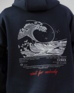 Water Navy Blue Hoodie - Image 2