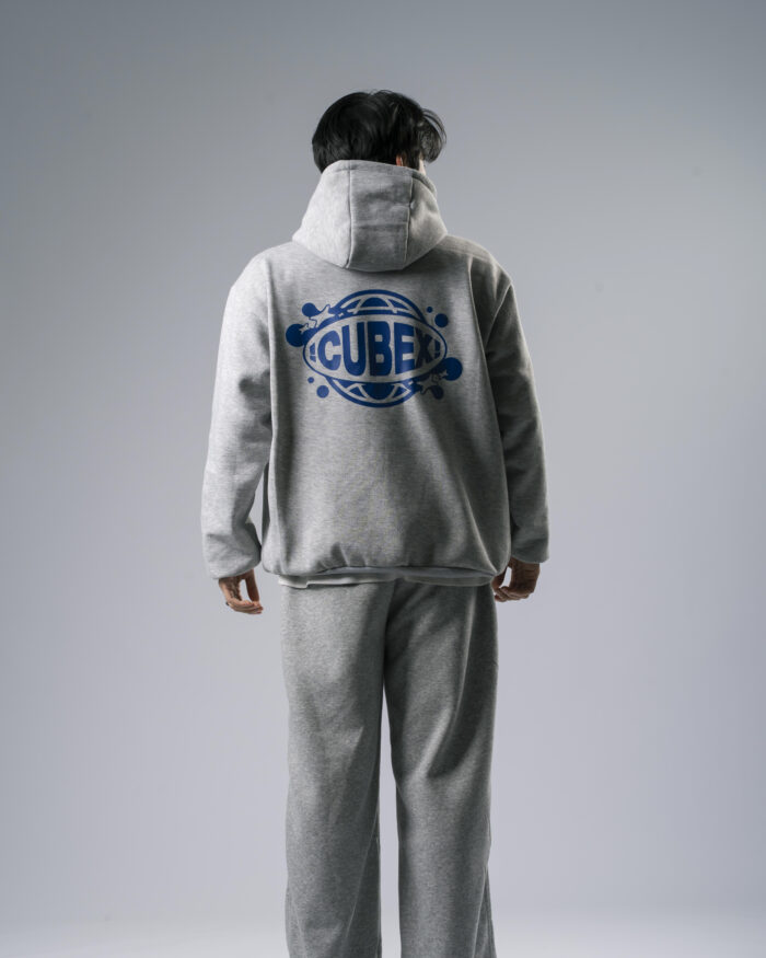 Grey Globe Hoodie - Image 3